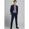 Anzug JACK & JONES "JPRFRANCO Extra schmal, pflegeleicht, stilvoll mit fallendem Revers", Herren, Gr. 54, N-Gr, blau (schwarz navy), Web, Obermaterial: 78% Polyester, 17% Viskose, 4% Elasthan, 1% sonstige Fasern, unifarben, modisch, slim fit,...
