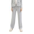 TOM TAILOR Damen Straight Leg Sweatpants mit Ziernaht, medium silver grey melange, 40/30