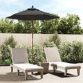 vidaXL Parasol de jardin avec mât en bois noir 196x231 cm