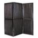 Yetta 72 x 72 Indoor Outdoor Folding Screen Room Divider, Handmade, Brown