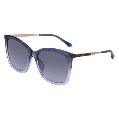 Jimmy Choo NEREA/G/S Damen-Sonnenbrille Vollrand Eckig Acetat-Gestell, blau