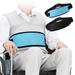 GROFRY Wheelchair Seat Belt Adjustable Quick Release Widened Waist Design Tear-Resistant Breathable Protective Nylon Medical Waist Restraint Wheelchair Seat-belt for Elderly Blue