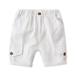 Pimfylm Toddler Baby Single and Toddler Boys Pull on Cargo Shorts White 2-3 Years