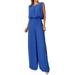 Women s Summer Jumpsuit Casual Short Sleeve Wrap V Neck Belted Wide Leg Pants Rompers