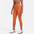 Trainingstights NIKE "ONE WOMEN'S MID-RISE / MESH-PANELED LEGGINGS" Gr. M (38), N-Gr, braun Damen Hosen Yogahosen