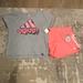 Adidas Matching Sets | Girls Nwt Adidas Outfit | Color: Gray/Pink | Size: 14g
