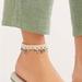 Free People Jewelry | Free People Sunset Macrame Anklet | Color: Blue/Silver | Size: Os