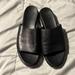Tory Burch Shoes | Black Tory Burch Slides 9.5 - Great Sandals - Great Condition Lots Of Life Left! | Color: Black/White | Size: 9.5