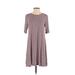 Old Navy Casual Dress - Midi: Burgundy Stripes Dresses - Women's Size Small