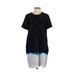 Kenneth Cole New York Casual Dress - Shift: Blue Tie-dye Dresses - Women's Size Small