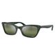 Ray-Ban RB2299 Lady Burbank Sunglasses - Women's Green Frame Dark Green Grad Mirror Polarized Lens 52 RB2299-6659G4-52