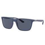 Ray-Ban RB4385 Sunglasses - Men's Matte Blue Frame Dark Grey Lens 58 RB4385-601587-58