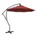 California Umbrella 9' Bayside Series Cantilever With Bronze Aluminum Pole Aluminum Ribs 360 Rotation Tilt Crank Lift With Olefin Red Fabric - California Umbrella BA908117-F13