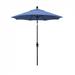 California Umbrella 7.5' Sun Master Series Patio Umbrella With Bronze Aluminum Pole Fiberglass Ribs Collar Tilt Crank Lift With Olefin Frost Blue Fabric - California Umbrella GSCUF758117-F26