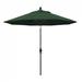 California Umbrella 9' Sun Master Series Patio Umbrella With Matted Black Aluminum Pole Fiberglass Ribs Collar Tilt Crank Lift With Olefin Hunter Green Fabric - California Umbrella GSCUF908705-F08