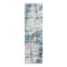 "Venice Hayden Ivory/Blue Abstract Runner Rug 3'x9'10"" - Amer Rug VEN303910"