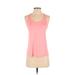 Nike Active Tank Top: Pink Solid Activewear - Women's Size Small