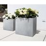 fleur ami »Division Lite« Outdoor Pflanzwürfel concrete stone grey 50x50 cm