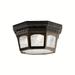 Kichler Weatherly 3 Light Outdoor Flush Mount Ceiling Fixture