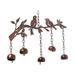 Birds with Bells Wind Chime Multi-Color Birds Bells Wind Chime metal wrought iron with bells wind chime bird garden outdoor decorations