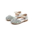 Little Girls Dress Pumps Glitter Sequins Princess Low Heels Mary Jane Party Dance Shoes Rhinestone Sandals