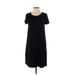 Gap Casual Dress - Shift: Black Solid Dresses - Women's Size Small