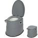 Seizeen Portable Toilet for Outdoor Camping Toilet Potty W/Lid and Toilet Seat Fishing Hiking Camping Accessories Reusable Toilet with Paper Holder Max Hold Up to 320LBS Gray