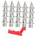 1 Set Shoe Spikes Running Accessories Lady Parts Outdoor Stuff Track Spikes Replacement Spikes Shoes Nail with Wrench Track and Field Spike Wrench Hard Steel Track Spike Steel Nail