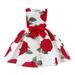 3T Baby Girls Dress Princess Dress Party Dress 4T Girls Birthday Dress Wedding Party Dress Girls Formal Sleeveless Dress Cute Bowknot Flower Girls Floral Red Dress