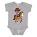 Inktastic African American Boy Little Cowboy Brown Horse Boys Baby Bodysuit