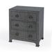 Ebern Designs Keidy 3 - Drawer Accent Chest Wood in Gray/Black | 28 H x 25 W x 16 D in | Wayfair 7FCC0DB176104DCAA17B69F0FE05B3B5