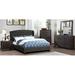 F&L Homes Studio Cassacci California King Upholstered Platform 5 Piece Bedroom Set Upholstered in Black/Brown/Gray | 60 H in | Wayfair