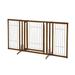 Richell Premium Plus Freestanding Pet Gate w/ Door Wood (a more stylish option)/Metal (a highly durability option) in Brown | Wayfair 94193