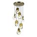 CWI Lighting Tranche Rectangular Canopy Metal LED Pendant in Brushed Brass