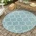 Blue 156 x 0.13 in Area Rug - Winston Porter Bartonsville Power Loom Aquamarine Indoor/Outdoor Area Rug Polypropylene | 156 W x 0.13 D in | Wayfair