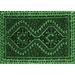 Ahgly Company Indoor Rectangle Persian Emerald Green Traditional Area Rugs 5 x 7