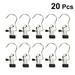 20Pcs Household Stainless Steel Hanger Hook Hanging Clothes Electroplating Hanger Accessories Black and Silver