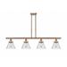 Innovations Lighting - Cone - 4 Light Island In Industrial Style-10 Inches Tall