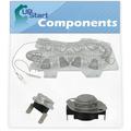 DC47-00019A Heating Element & DC47-00016A Thermal Fuse & DC47-00018A Thermostat Replacement for Samsung DV210AEW/XAA - Compatible w/ DC47-00019A DC47-00018A & DC47-00016A Heater Element & Thermostat