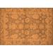 Ahgly Company Indoor Rectangle Oriental Orange Industrial Area Rugs 2 x 4