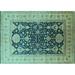 Ahgly Company Indoor Rectangle Oriental Light Blue Traditional Area Rugs 2 x 4