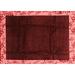 Ahgly Company Machine Washable Indoor Rectangle Oriental Red Asian Inspired Area Rugs 2 x 3