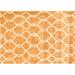 Ahgly Company Indoor Rectangle Trellis Orange Modern Area Rugs 7 x 10
