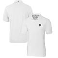 Men's Cutter & Buck White Detroit Tigers Big Tall Advantage Tri-Blend Pique Polo