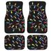 Diaonm Light Bar Print Car Floor Mats for Front and Rear Foot Pads Car Accessories Full Set of 4 Pcs Non-Skid Rubber Backing Universal Fit SUV Truck Vehicle