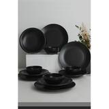 East Urban Home Caladh 12 Piece Dinnerware Set, Service for 4, Ceramic in Black | Wayfair 2AE83E08068E4FD6A7C33A785CDA2079