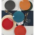 East Urban Home Calae 6 Piece Dinnerware Set, Service for 6, Ceramic in Orange/Red/Blue | Wayfair 73EA5621BAEF477F81BF1F113592B71A