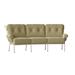 Woodard Terrace 114" Wide Patio Sofa w/ Cushions Metal in Gray/Brown | 38 H x 114 W x 48 D in | Wayfair 790064-70