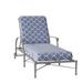 Woodard Delphi 76" Long Reclining Single Chaise w/ Cushion Metal in Gray | 22.75 H x 32 W x 76 D in | Outdoor Furniture | Wayfair 850470-72-54A