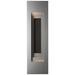 Procession 27.5"H Coastal Burnished Steel Outdoor Sconce With Black Ac